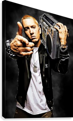 Eminem with Radio by Gunawan Rb Wall Art