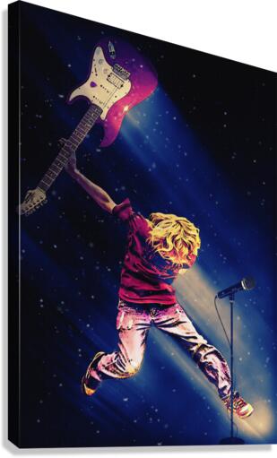 Kurt Cobain Jump Live in Concert by Gunawan Rb Wall Art