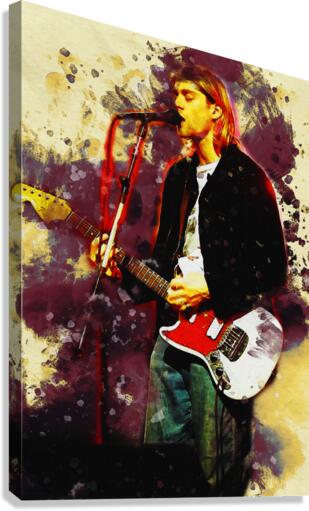 Kurt Cobain Smudge Live Nirvana by Gunawan Rb Wall Art