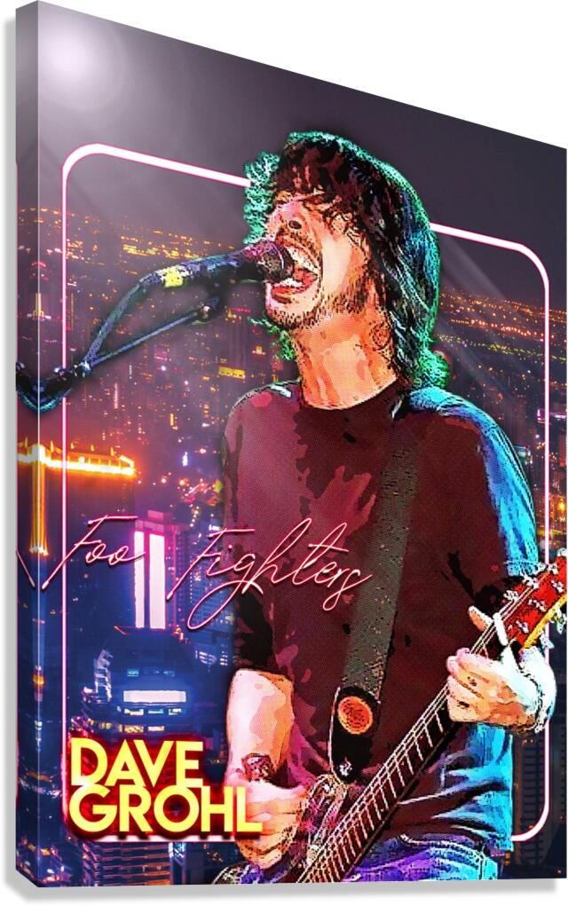 Dave Grohl Live Foo Fighters Tonight Show Music by Gunawan Rb Wall Art