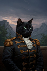 Black Cat Admiral Portrait