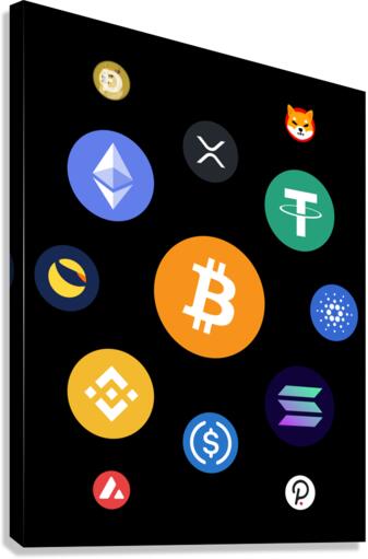 CryptoCoins Canvas Print