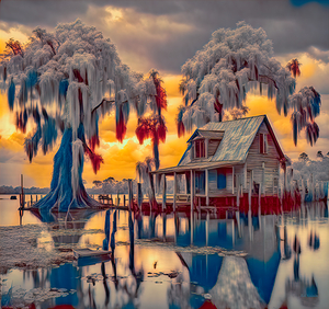 LAKE LONG......VELVET ABSTRACT