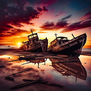 REFLECTIONS AT SUNSET