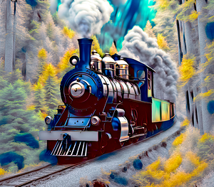 COMIN ROUND THE MOUNTAIN......SELECTIVE COLORING  VELVET ABSTRACT