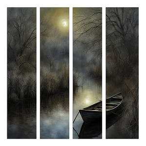 THE PIROGUE  4 PANEL