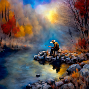 THE FISHERMAN......VELVET ABSTRACT