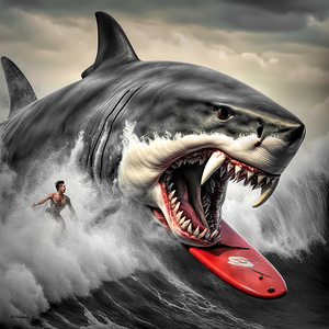 GREAT WHITE VAMPIRE.  SELECTIVE COLOR