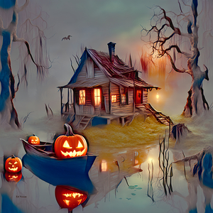 BAYOU HALLOWEEN......VELVET ABSTRACT