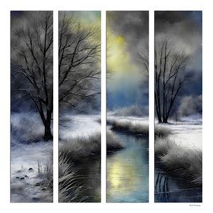 STARRY NIGHT 4 PANEL
