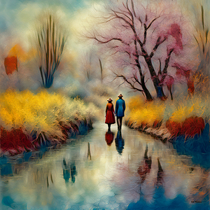 HAND IN HAND......VELVET ABSTRACT