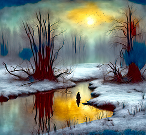 BITTER COLD CROSSING......VELVET ABSTRACT