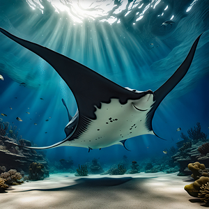 MANTA RAY SMILING
