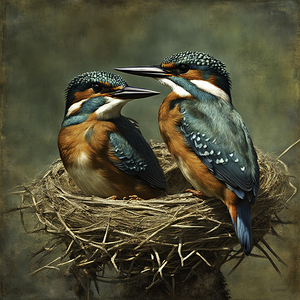 KINGFISHERS NESTING