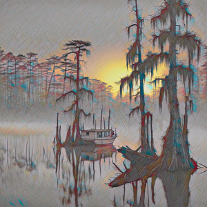 LETS PARK HERE STAIN GLASS