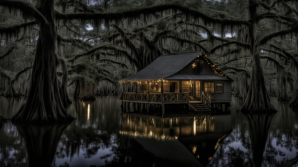 CHRISTMAS IN THE SWAMP Print