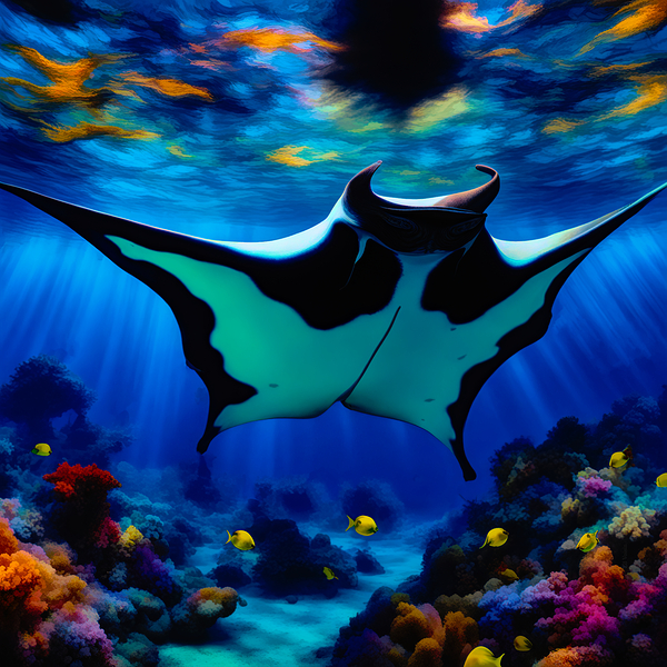 MANTA RAY PAINITING  Print