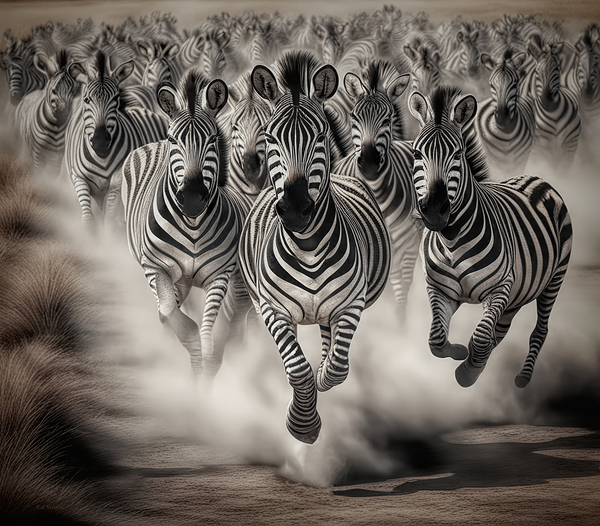 THE THUNDERING HERD B&W by Digicam