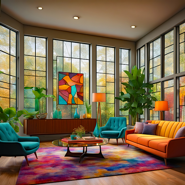 MID CENTURY MODERN LOBBY by Digicam