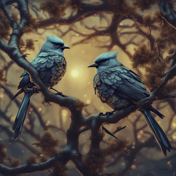 CARDINAL CRESTED BLUEBIRD by Digicam