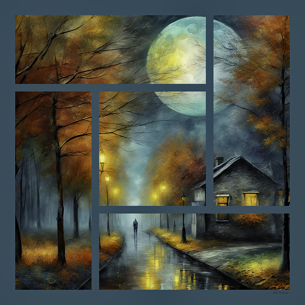 3 PHASE FULL MOON  Print