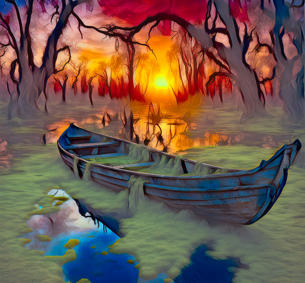 BLUE PIROGUE......VELVET ABSTRACT by Digicam