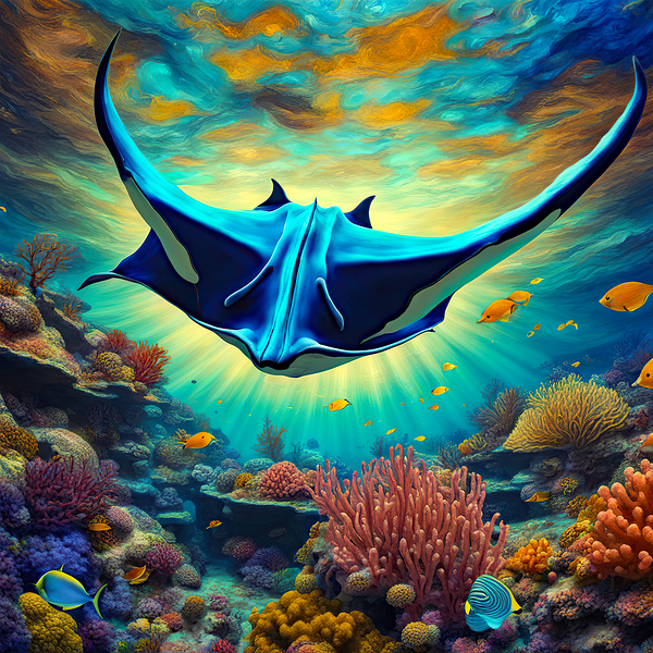 MANTA RAY POP ART by Digicam
