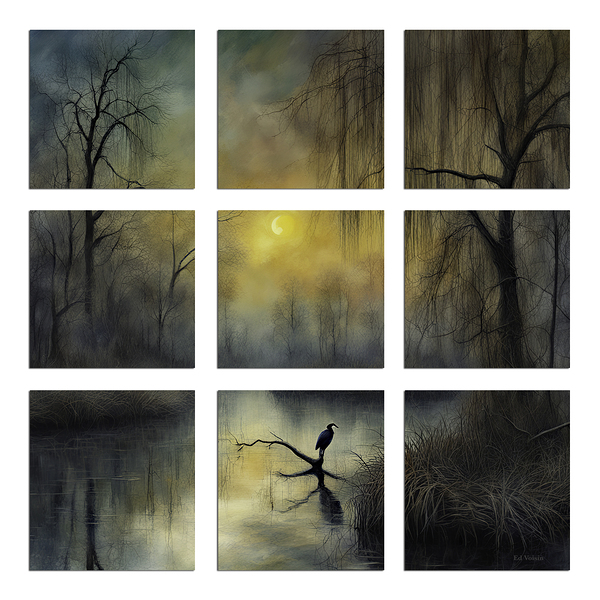 GREAT EGRET...... 9 PANEL by Digicam