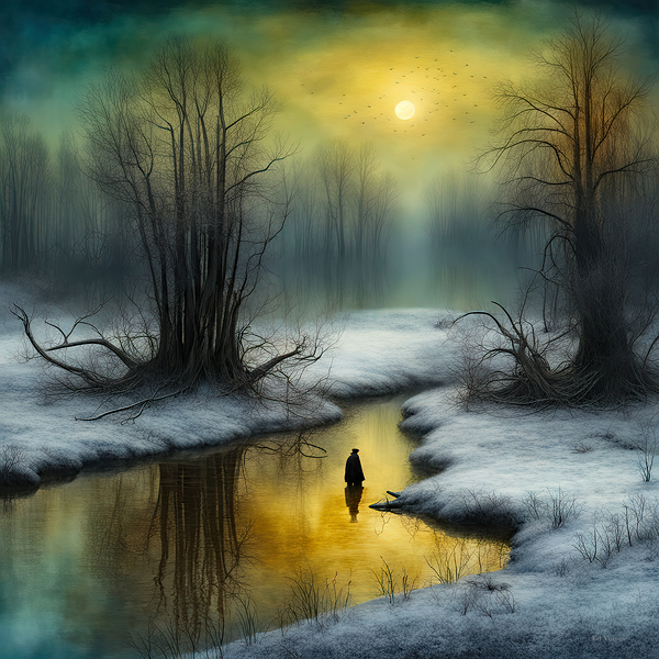 BITTER COLD CROSSING Print
