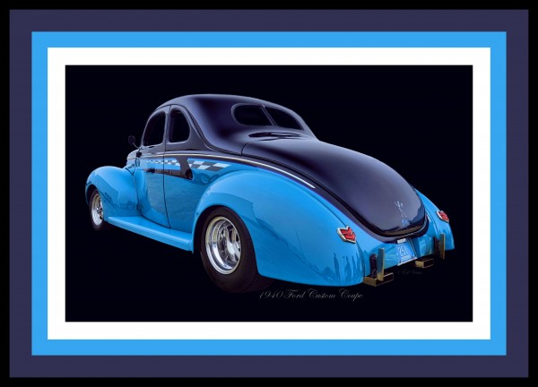 1940 Ford Custom Coupe - HDR - Triple  Matted Print