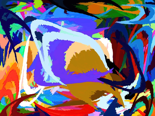 SHARK ATTACK  -  ABSTRACT Print