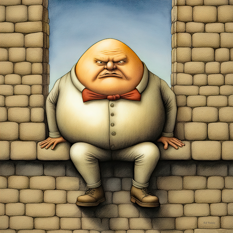 版画 HUMPTY DUMPTY Art Prints of Humpty Dumpty, Cover by W.W. Denslow, Nursery Art