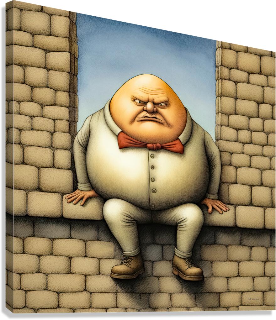 GRUMPY HUMPTY DUMPTY by Digicam Wall Art