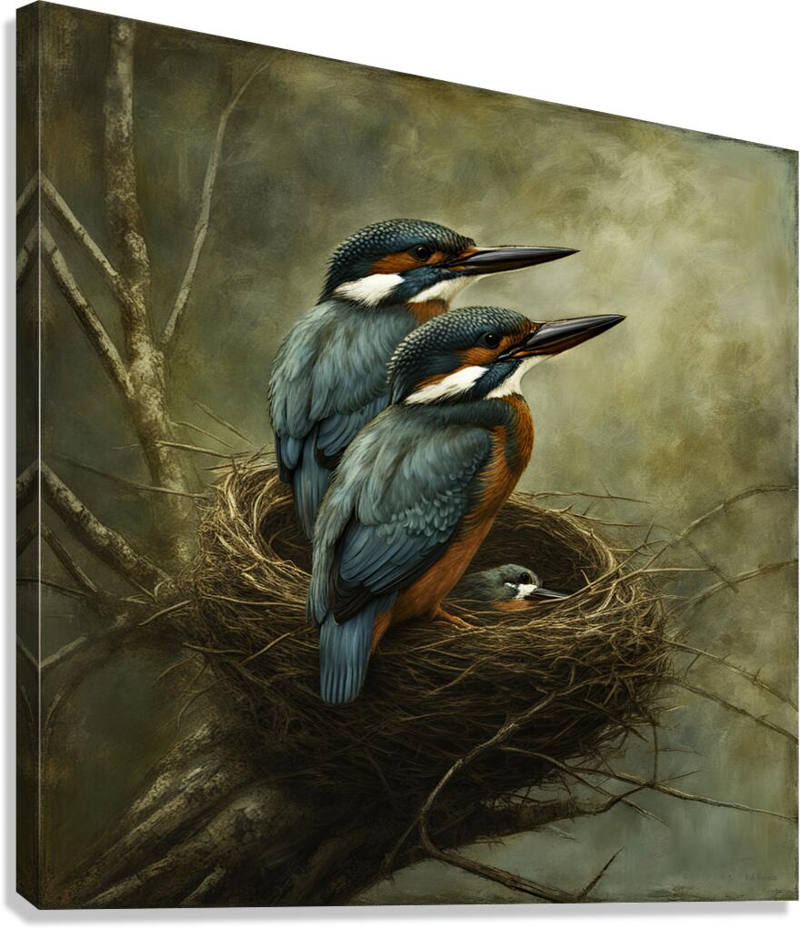 KINGFISHER CHICK Canvas Print