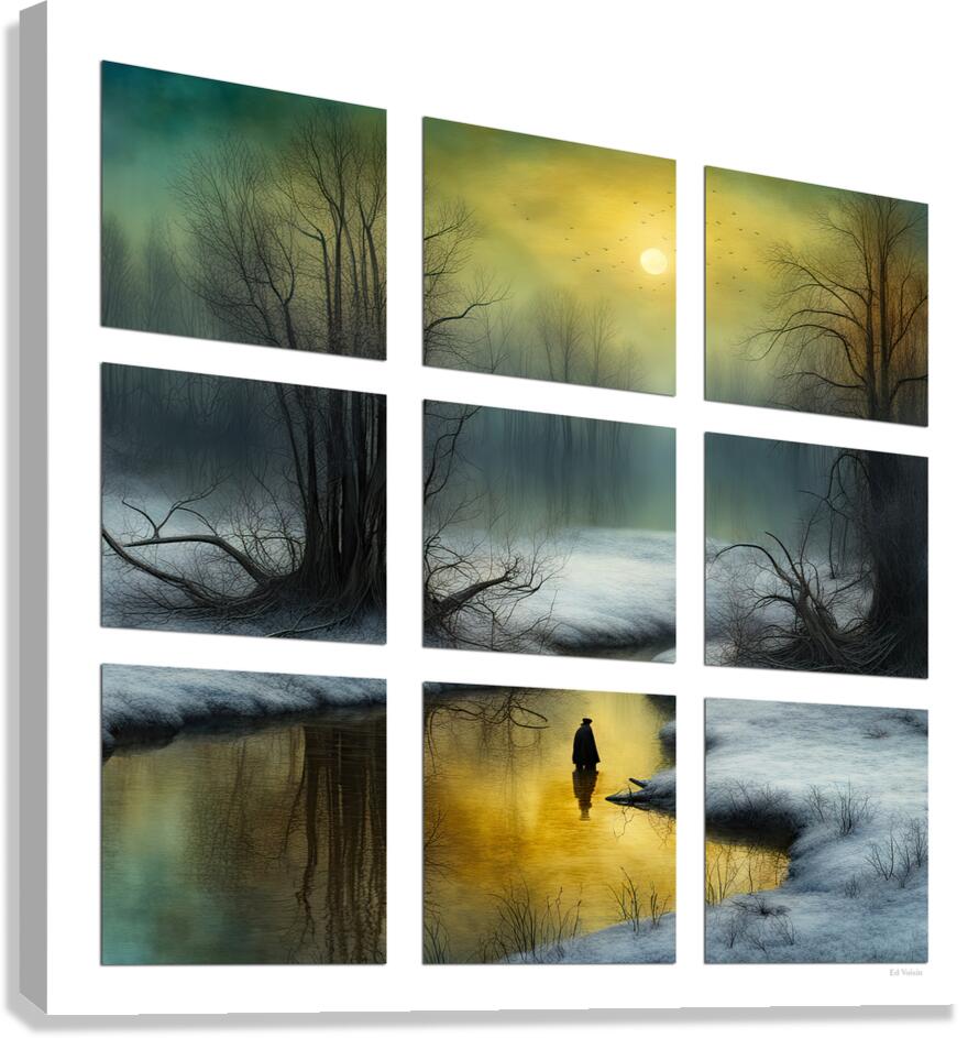 BITTER COLD CROSSING Canvas Print