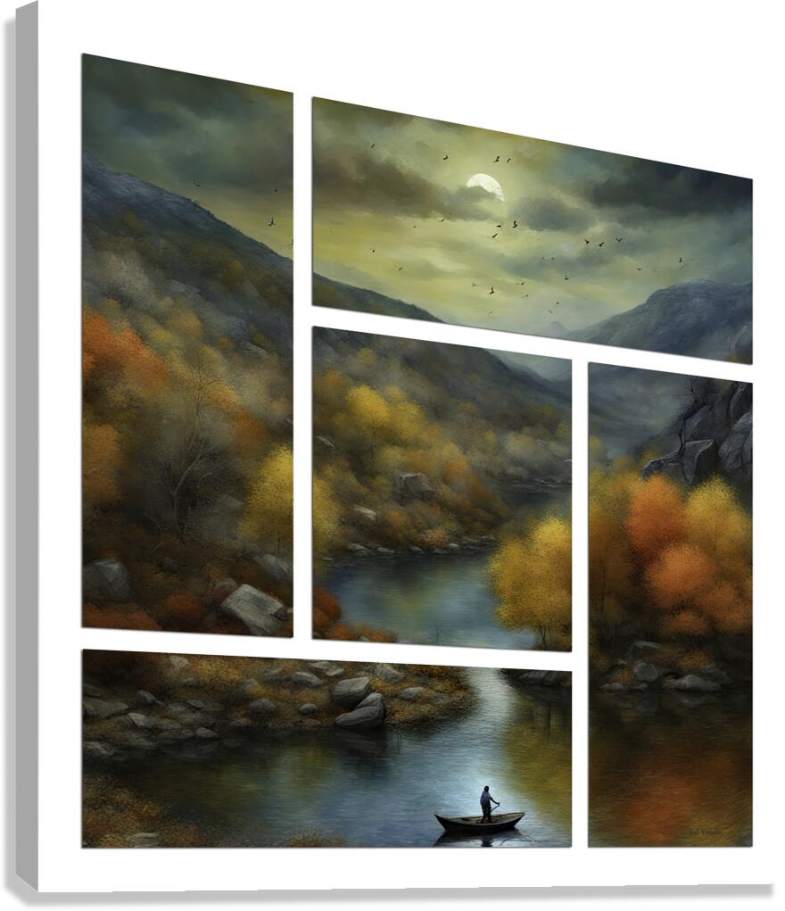 ZIG ZAG RIVER  5 PANEL Canvas Print