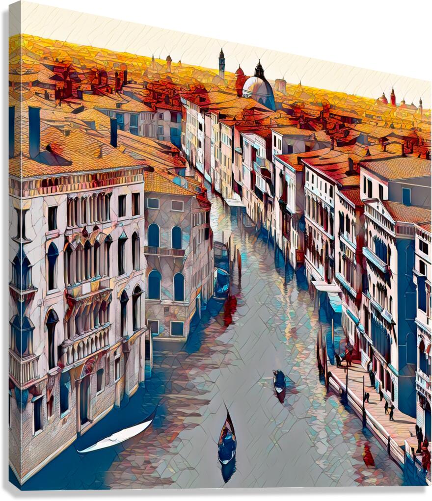 VENICE ROOFTOPS......VELVET ABSTRACT SG Canvas Print