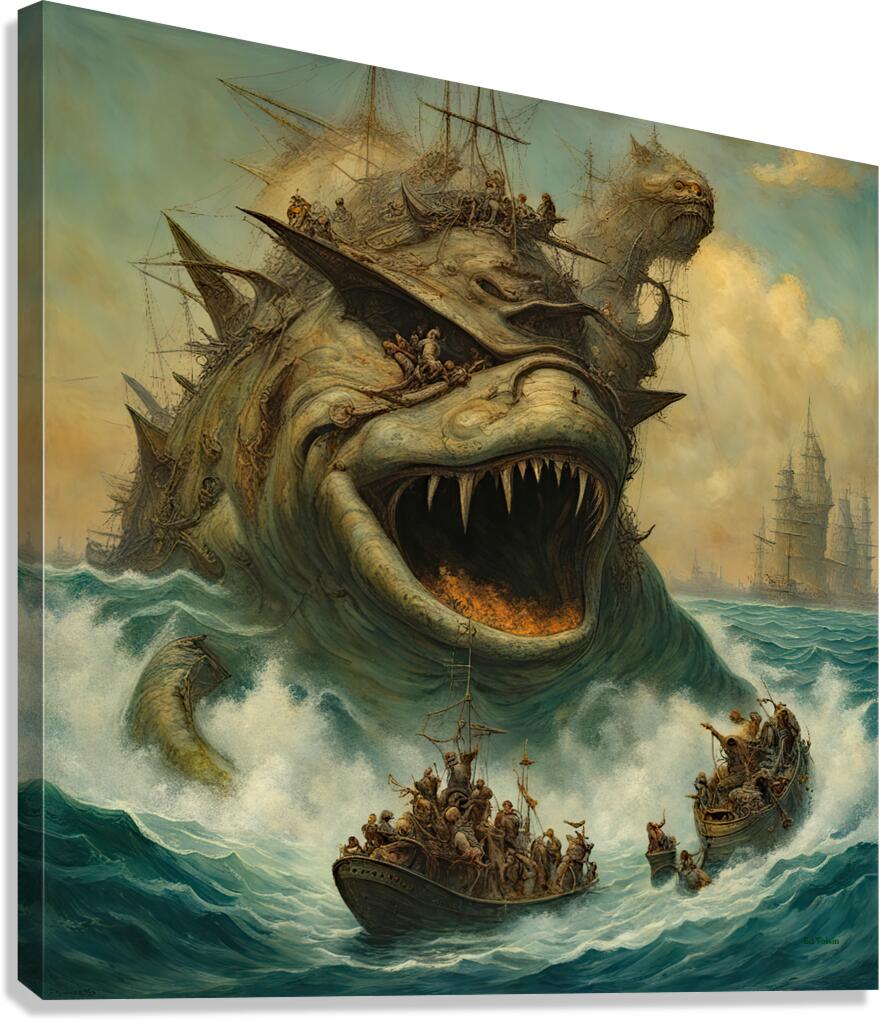 SERPENT SHIP 3 Canvas Print