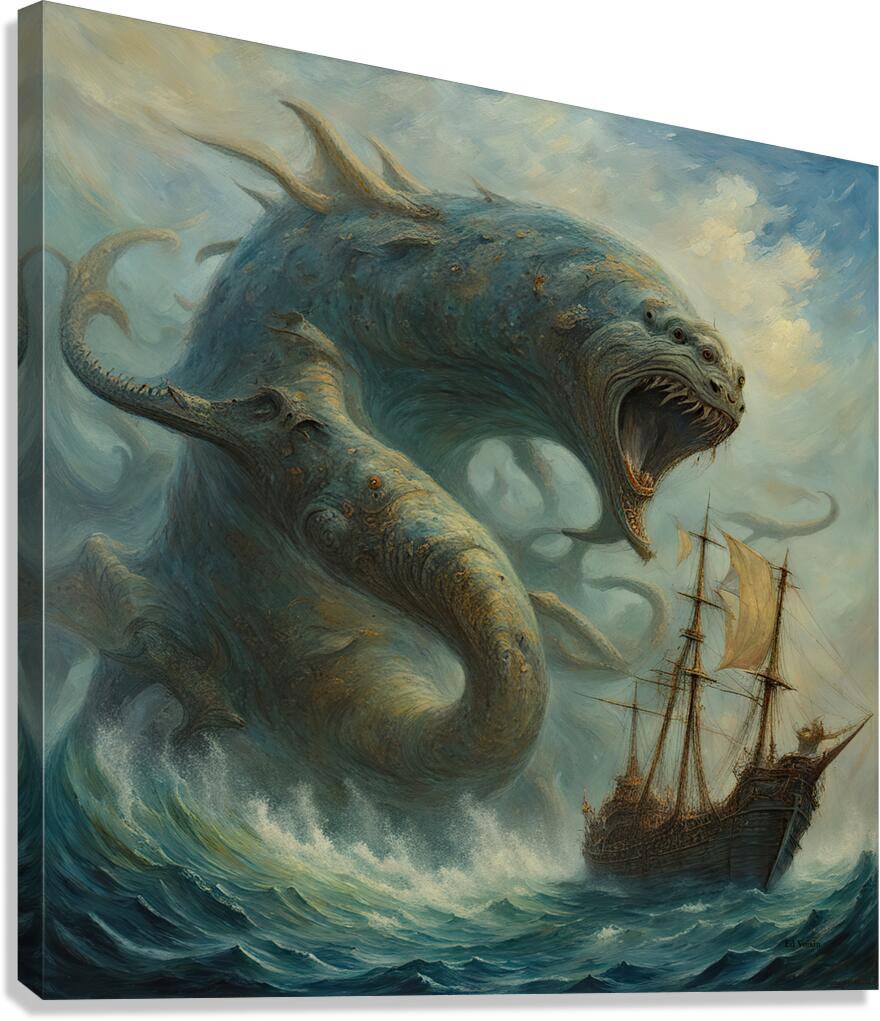 SEA MONSTER 1 Canvas Print