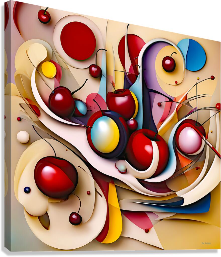 CHERRIES JUBILEE  Impression sur toile