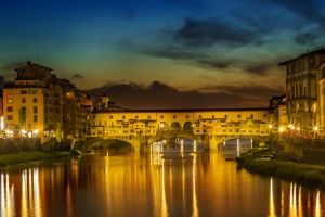 FLORENCE Ponte Vecchio at Sunset