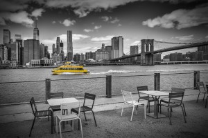 NEW YORK CITY Walking along the River Bank