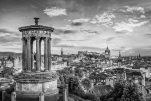 Edinburgh evening mood - Monochrome 
