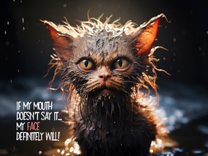 FUNNY CAT Angry Look