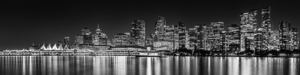 Amazing evening panorama from Vancouver | Monochrome