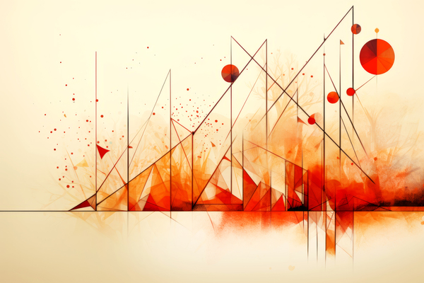Geometric Art AUTUMN Mountains by Melanie Viola Wall Art