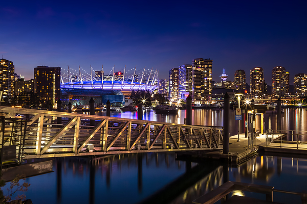 Picturesque evening impression from Vancouver Print