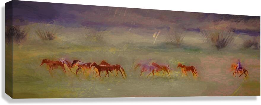 Dusky Herd Canvas Print