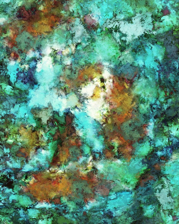 Turquoise terrain Print