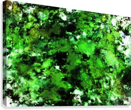 Green deflected Canvas Print